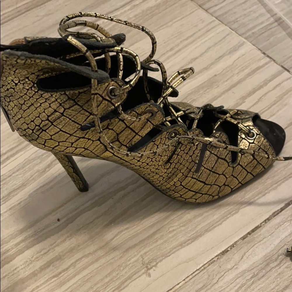 Schutz lace up heels